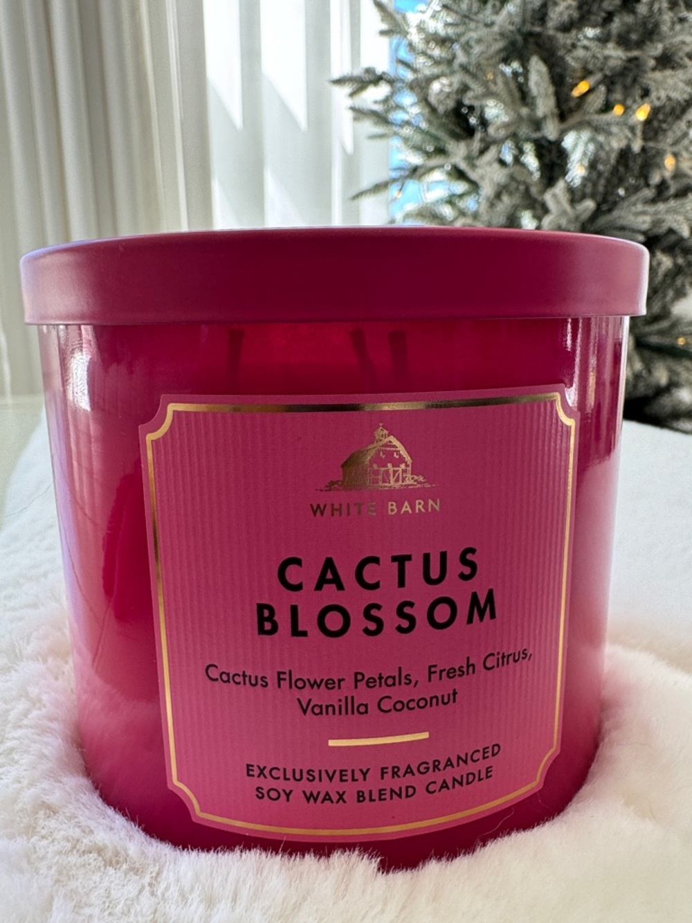 White Barn Cactus Blossom Candle - Hot Pink Jar - Bath and Body Works